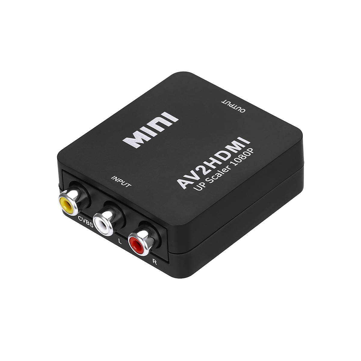 RCA to HDMI Converter Composite AV CVBS Video Adapter 720p 1080p Supporting PAL/NTSC With USB Charge Cable,Black