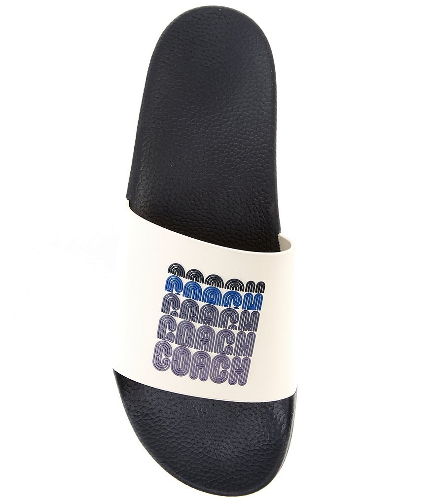 COACH Men's Coach Brand Pool Slides