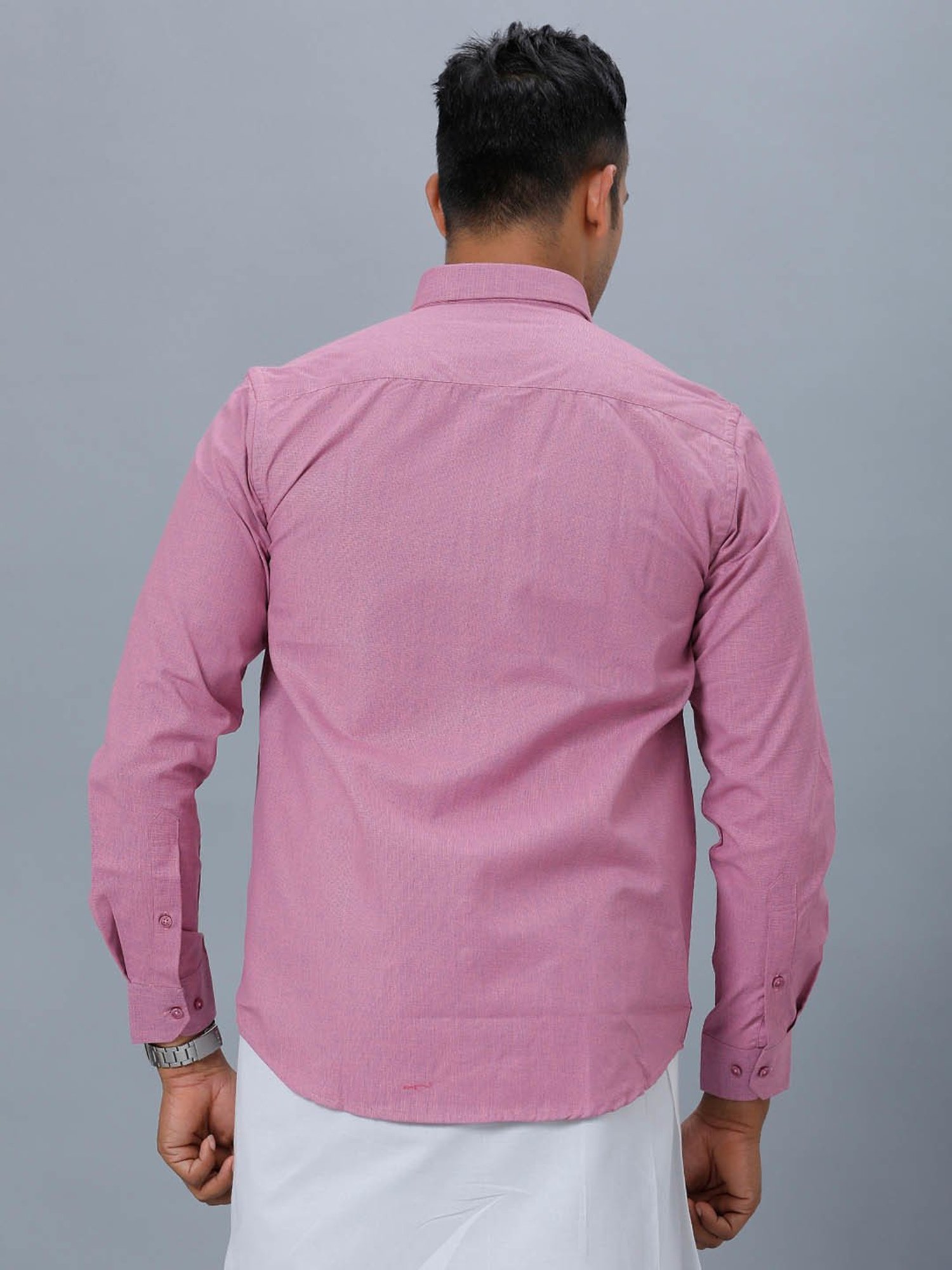Ramraj Purple Regular Fit Shirt