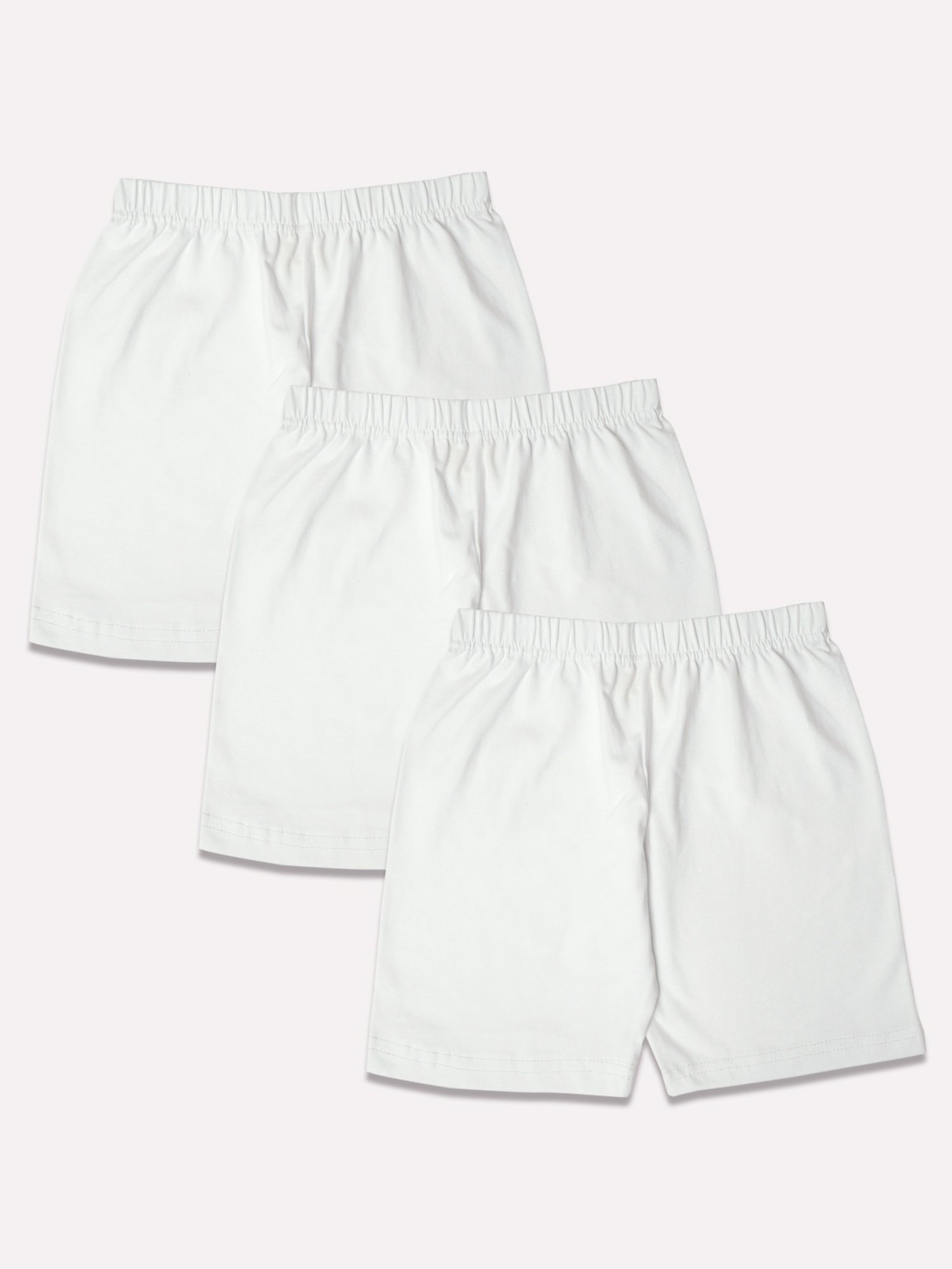Sillysally Kids White Solid Bloomers (Pack of 3)
