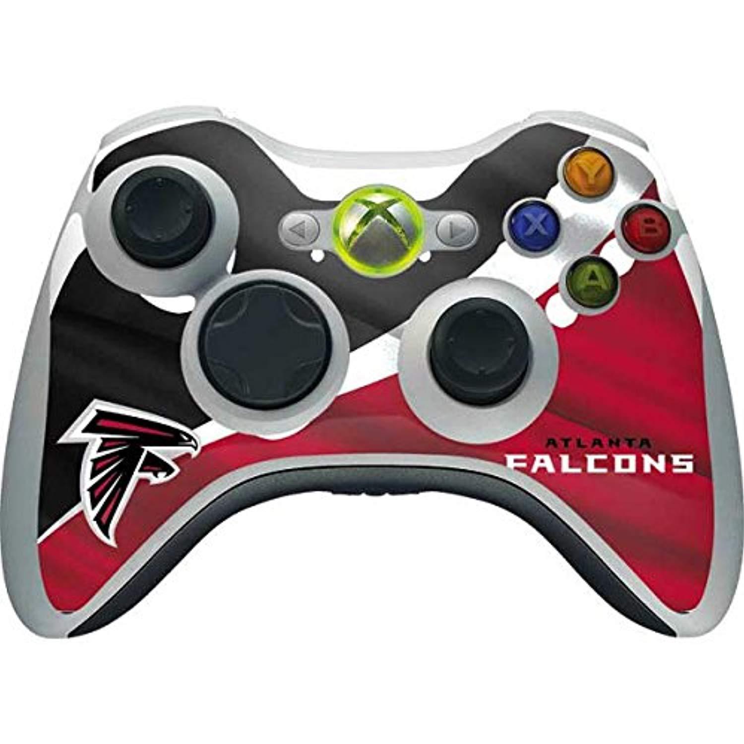 skinit decal gaming skin for xbox 360 wireless controller - officially licensed nfl atlanta falcons design