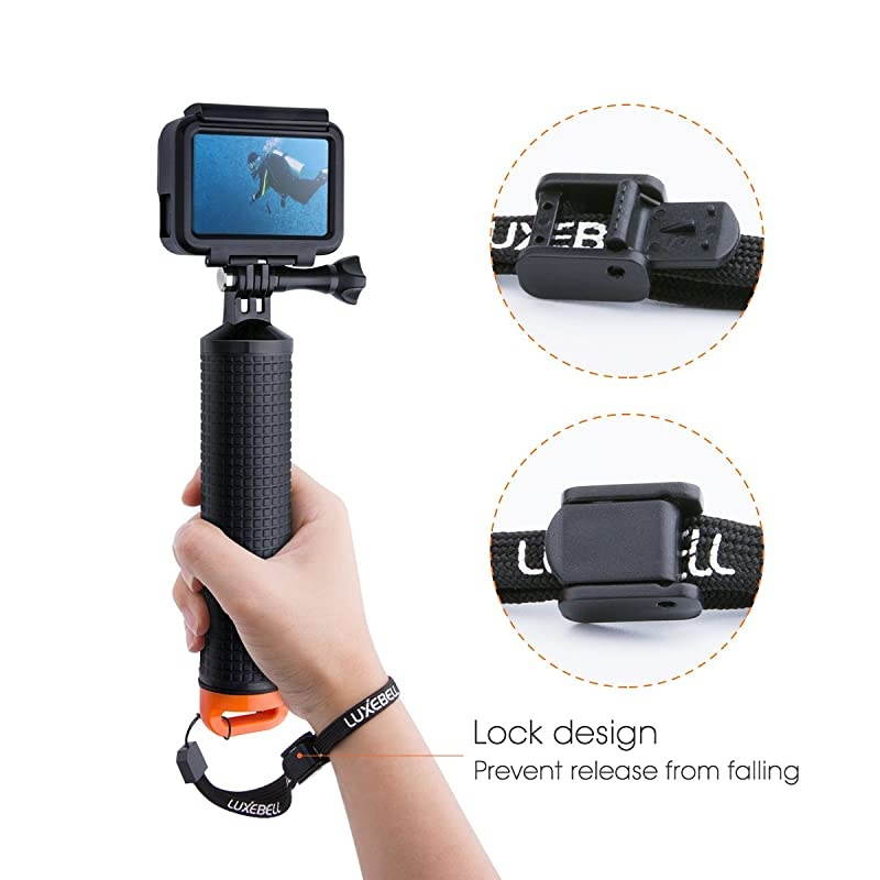 Floating Hand Grip, Pole Mount for Gopro Hero 9 8 7 6 5 Max Session 4 3+, Handle Mount Accessories for AKASO EK7000 V50 Pro Brave 4 Dragon Crosstour Campark DJI OSMO Action Camera
