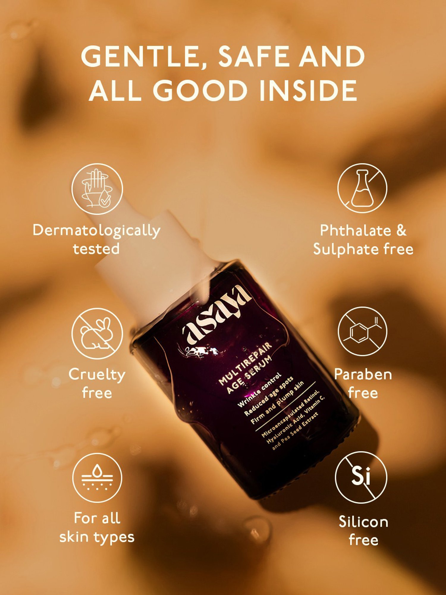 Asaya Retinol Multirepair Age Serum & Intense Moisture Gel - Pack of 2