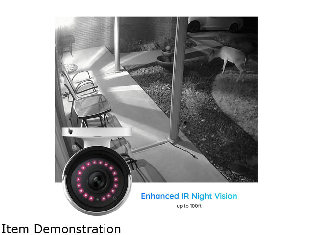 Reolink 5MP PoE Camera Outdoor/Indoor IP Security Video Surveillance Work with Google Assistant, IR Night Vision Motion Detection Sound Support SD Card Slot RLC-410-5MP