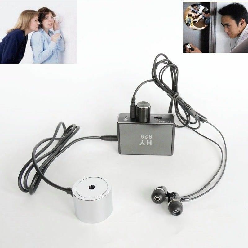 High Strength Wall Microphone Voice Bug/ear Listen Through Wall Contact/probe Microphone Amplifier System Voice Spy Bug Super Sensitive Listen Device HY929 F999b