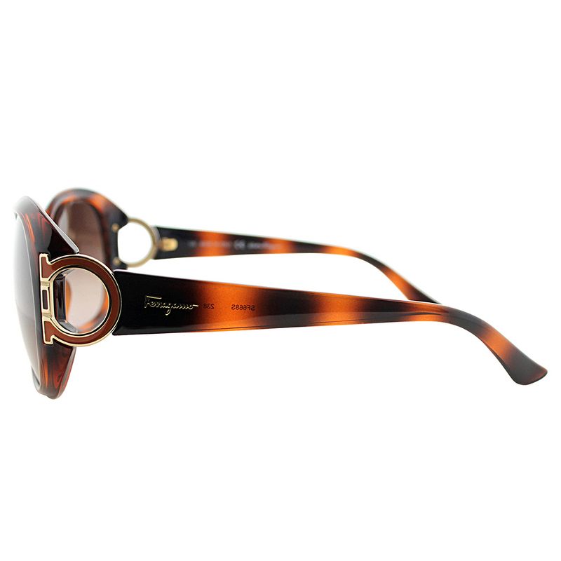 Salvatore Ferragamo  238 Womens Oval Sunglasses Dark Tortoise 57mm