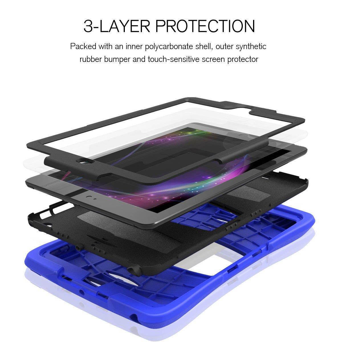 FastSun Heavy Duty Shockproof Impact Stand Case Cover For Apple iPad Pro 10.5" (Blue)