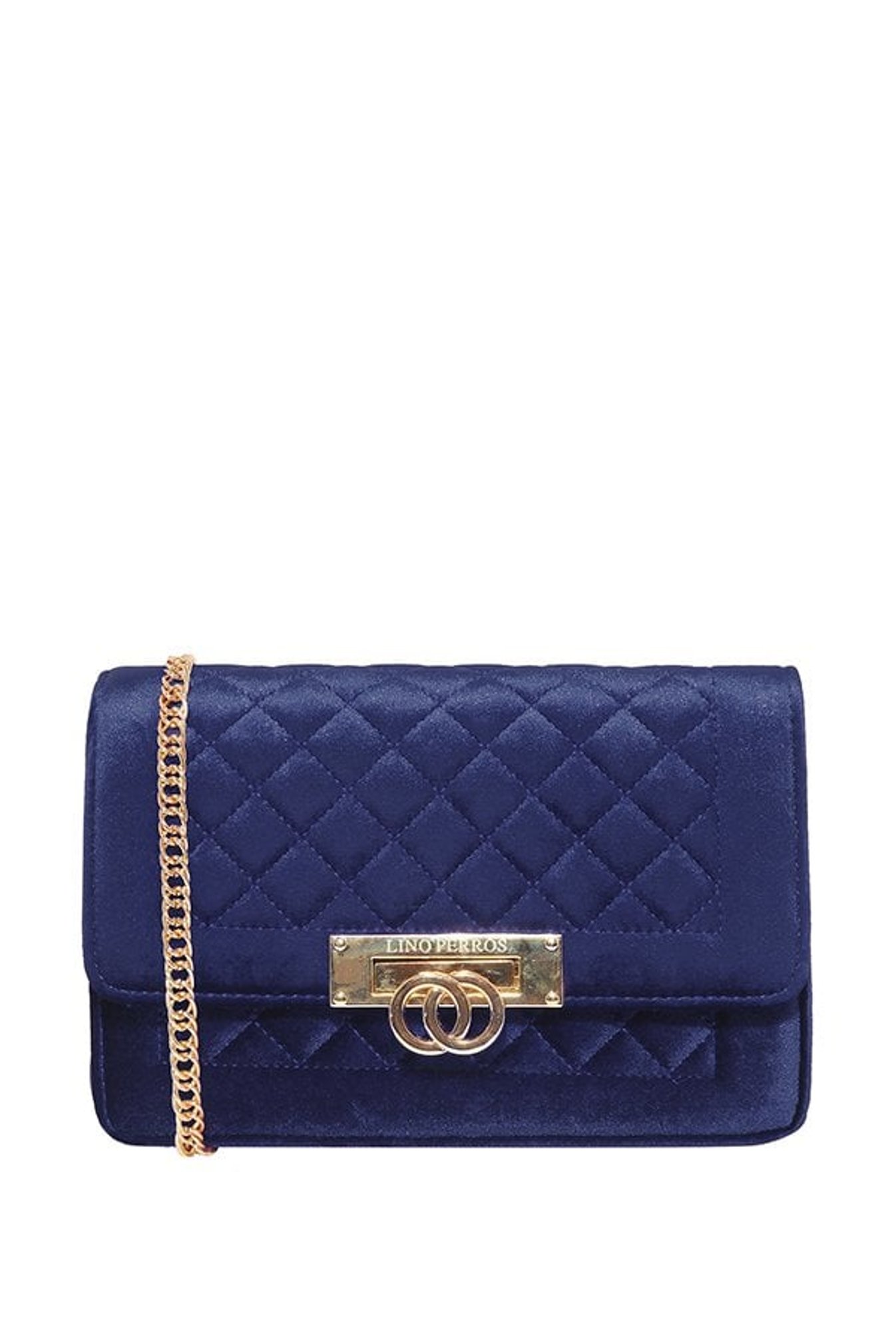 Lino Perros Navy Textured Quilted Sling Bag