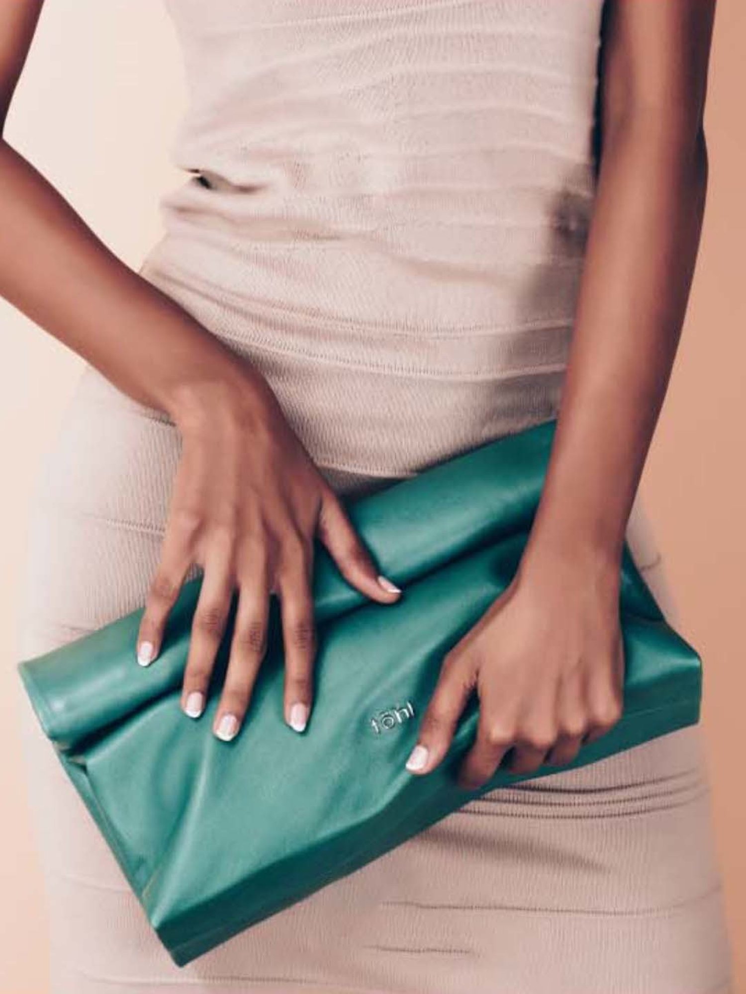 Tohl RP 1 Fini Turquoise Solid Leather Clutch