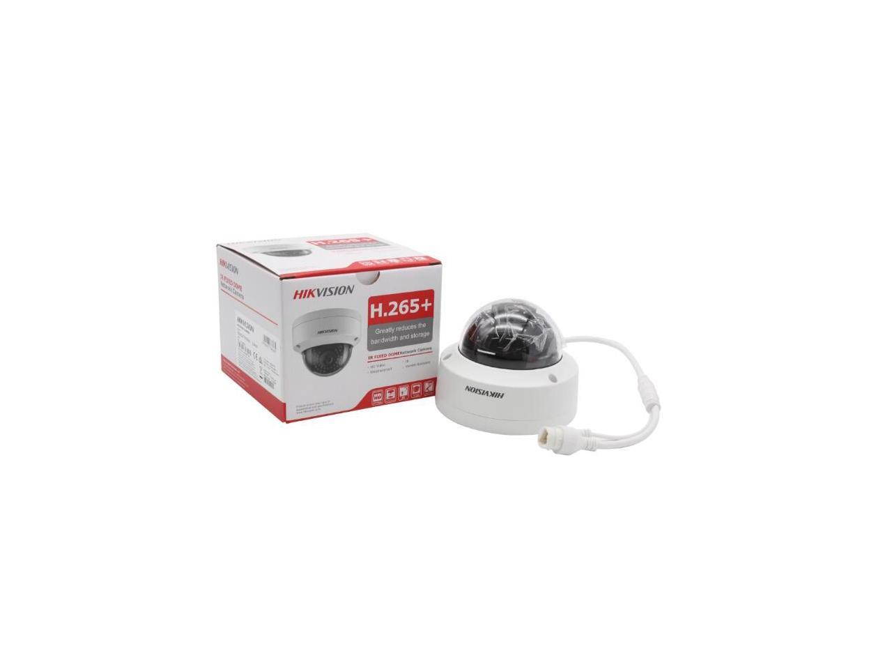 HikVISION Dome CCTV IP Camera Outdoor DS-2CD1143G0-I 4MP 2.8mm Lens IR Netwerk Security IR30m Night Vision PoE IP Dome Camera with H.265 SD Card Slot IP67, 4 Pack