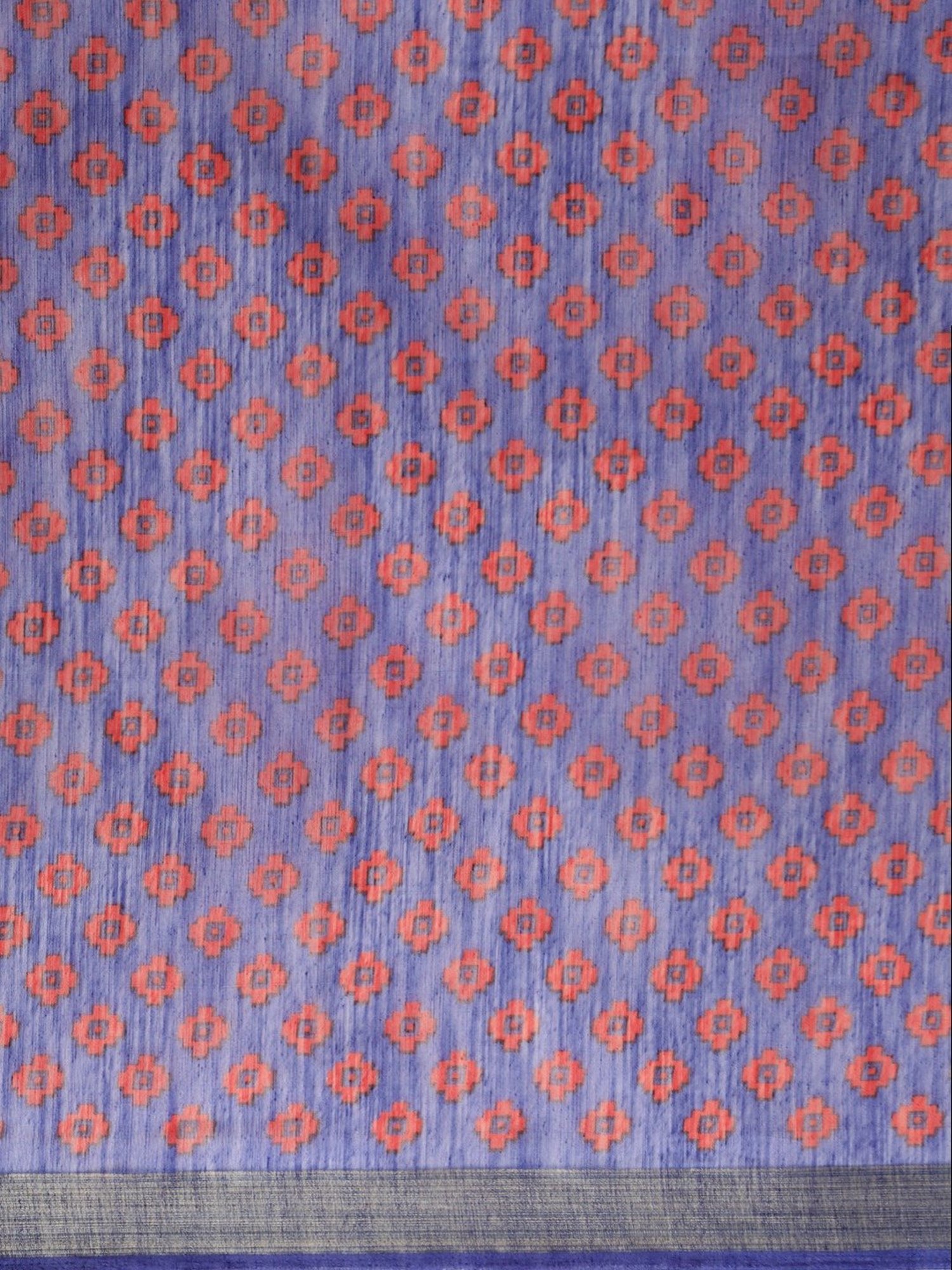 Vaamsi Red Printed Saree With Unstitched Blouse