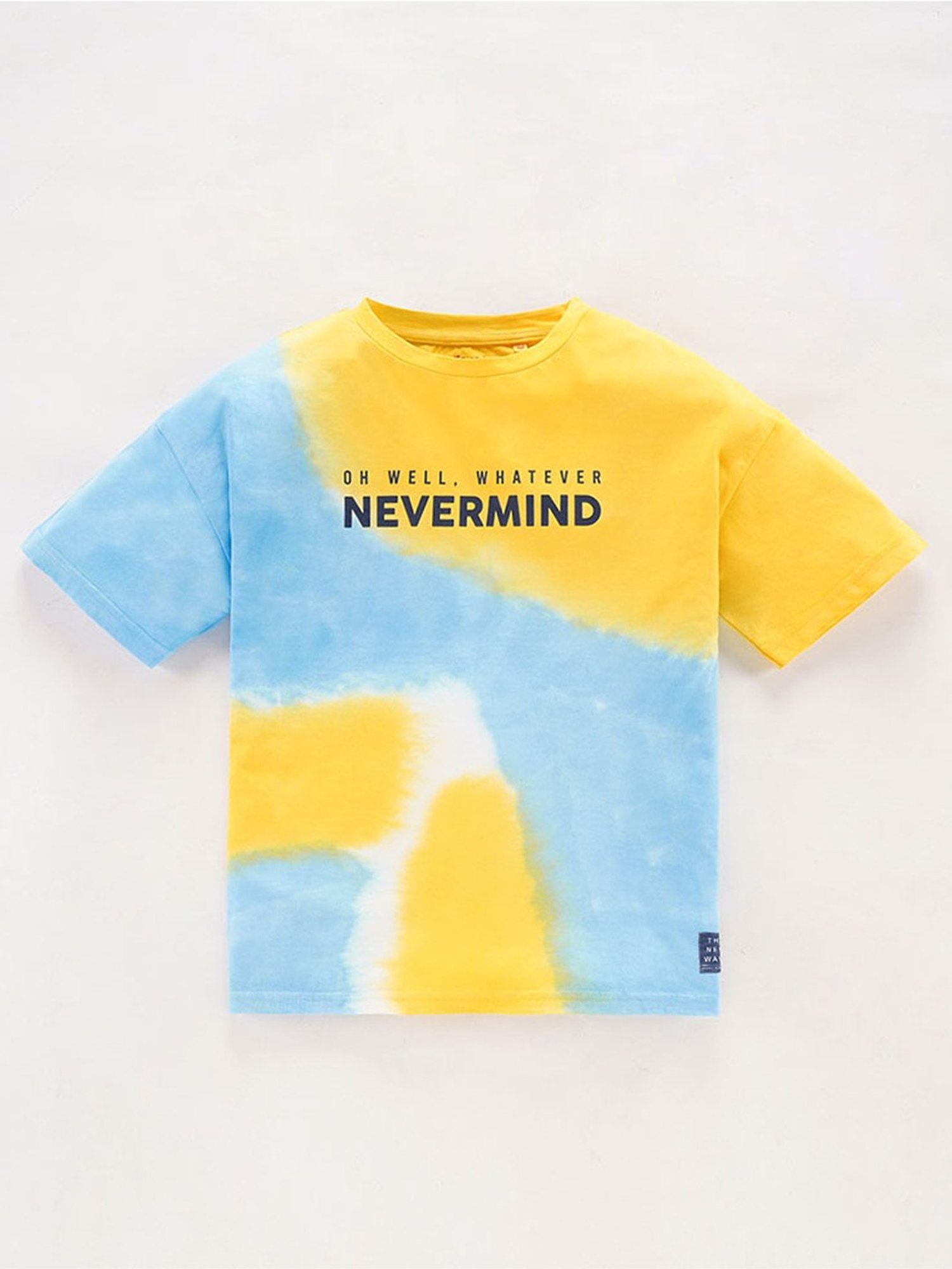 Edheads Boys Yellow & Blue Cotton Printed T-Shirt