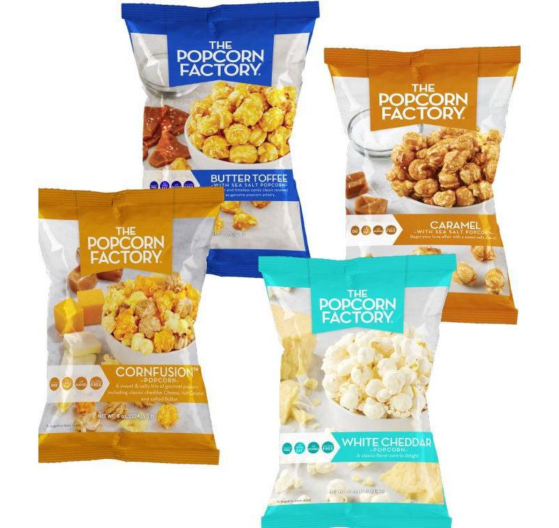 The Popcorn Factory 8 Pack Assorted Popcorn Bags (5 - 8oz bags)