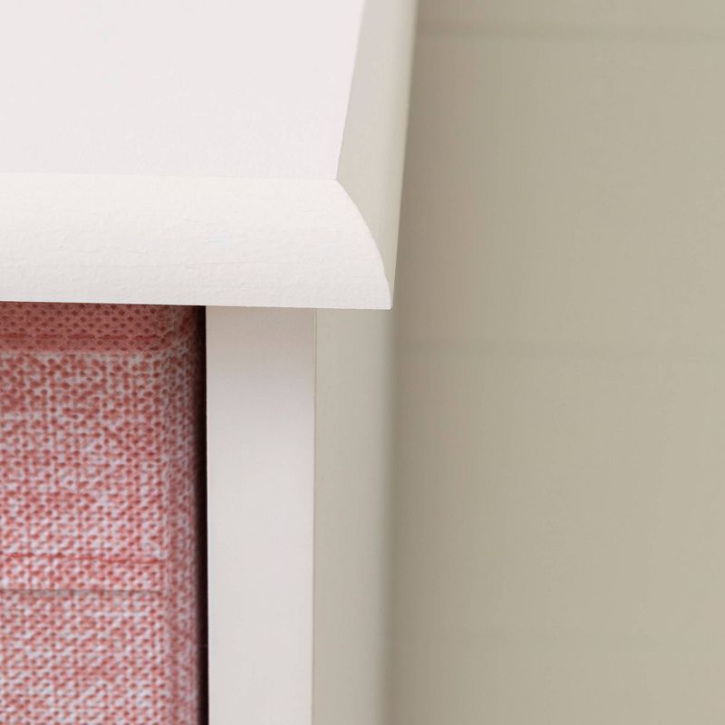 Sweet Piggy 4-Drawer Dresser with Baskets  White and Pink  - South Shore