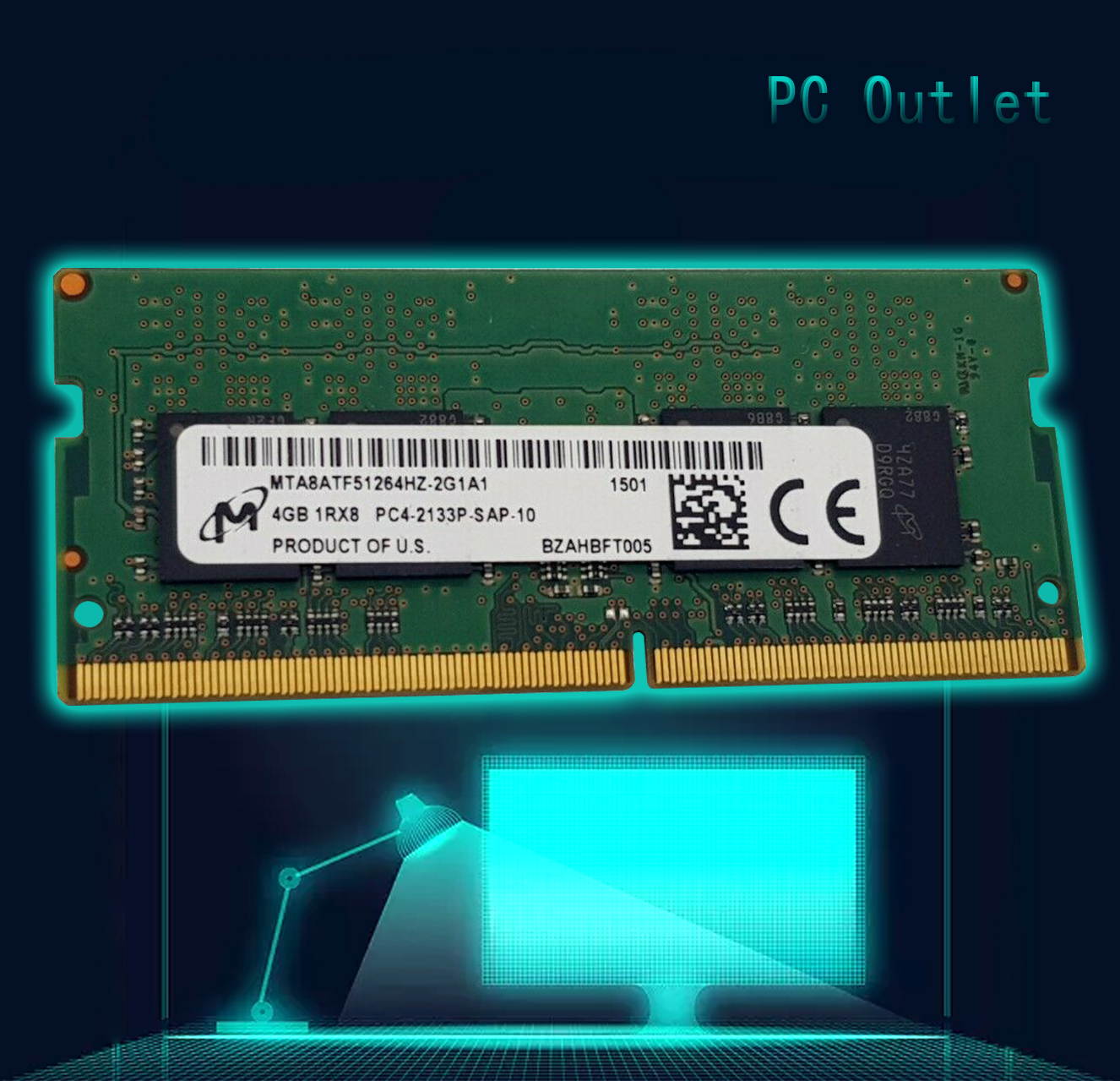 Micron 4GB 1Rx8 PC4-2133P MTA8ATF51264HZ-2G1A1 DDR4 SO-DIMM RAM Notebook/Laptop Memory