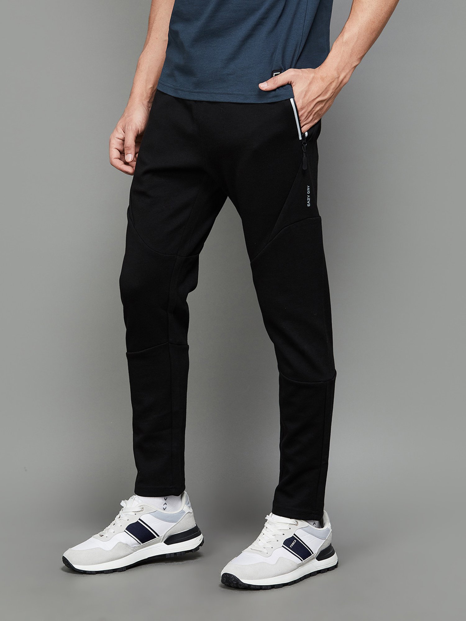 Parx Black Jogger Fit Joggers