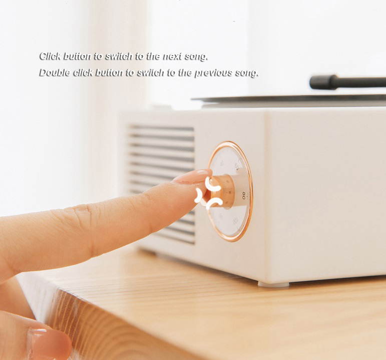 Bluetooth Speaker Mini Music Player Subwoofer Nostalgic Retro Record Wireless Player