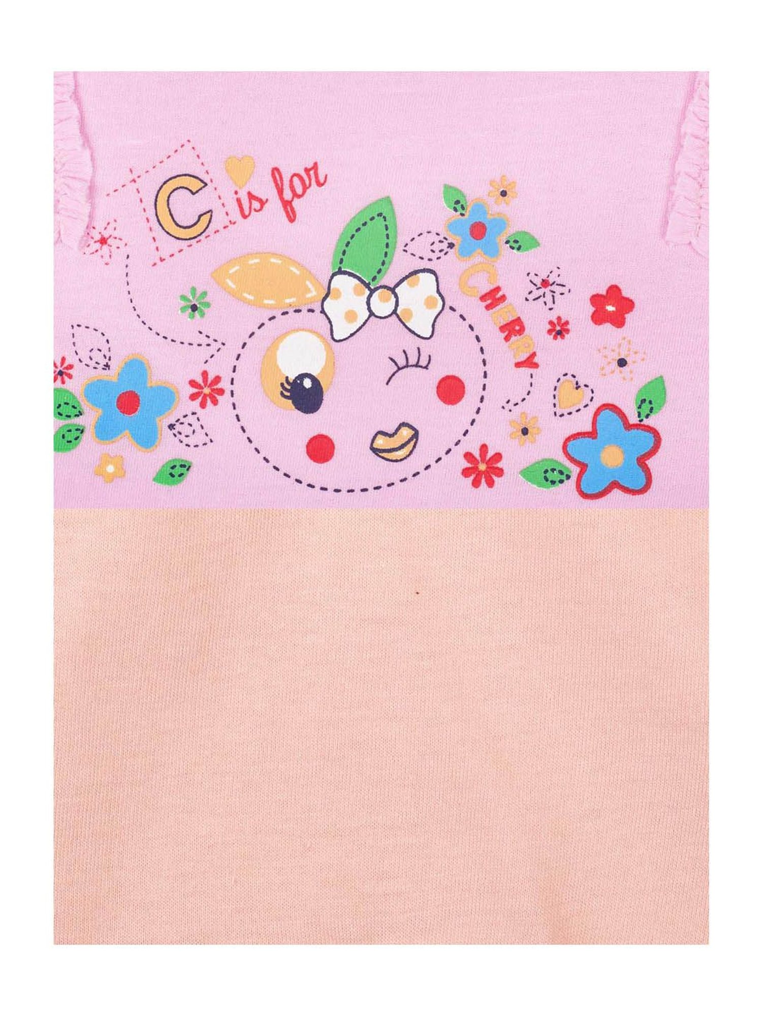 Mee Mee Kids Pink & Peach Printed Top with Shorts