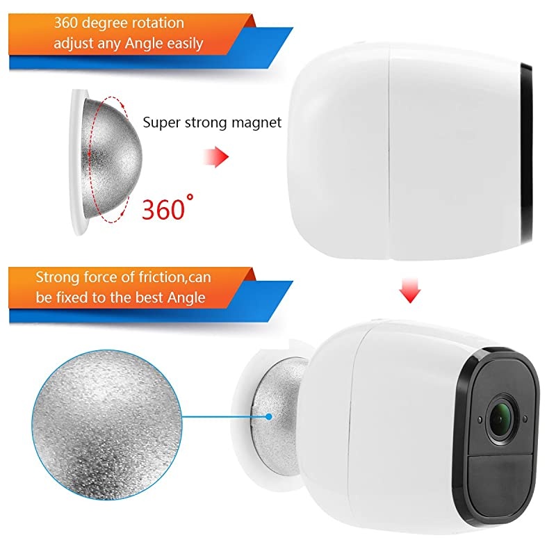 Magnetic Wall Mount Compatible with Arlo VMC3030/Pro/Pro 2 Security Camera,360 Degree Rotation Mounting Bracket (Incompatible with Arlo Ultra/Pro 3/Essential)