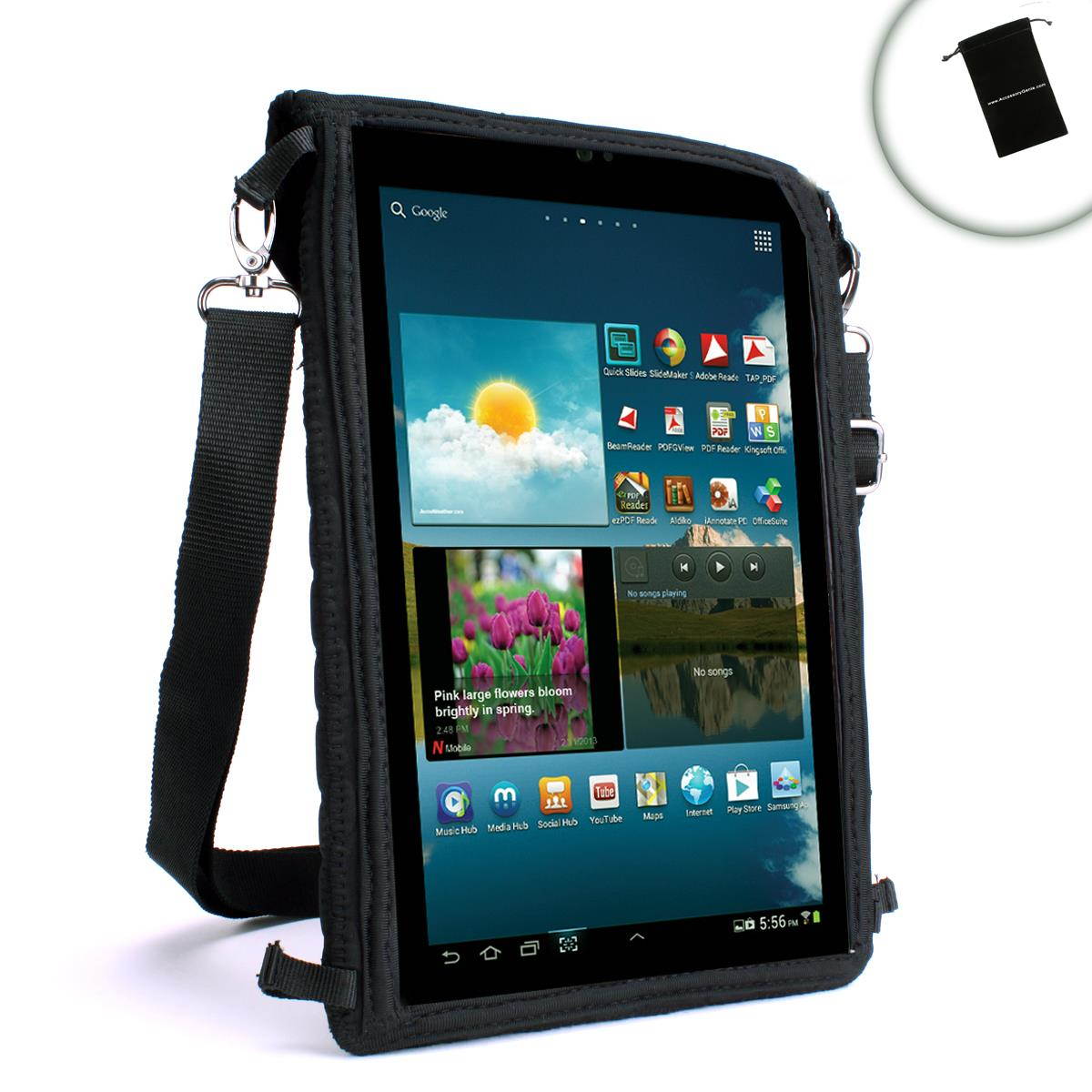USA Gear FlexARMOR X Tablet Carrying Case with Touch Capacitive Screen Protector and Adjustable Shoulder Strap for iView, Aluratek, Kocaso, Mach Speed, Ematic, HipStreet, Nextbook, Supersonic & More!