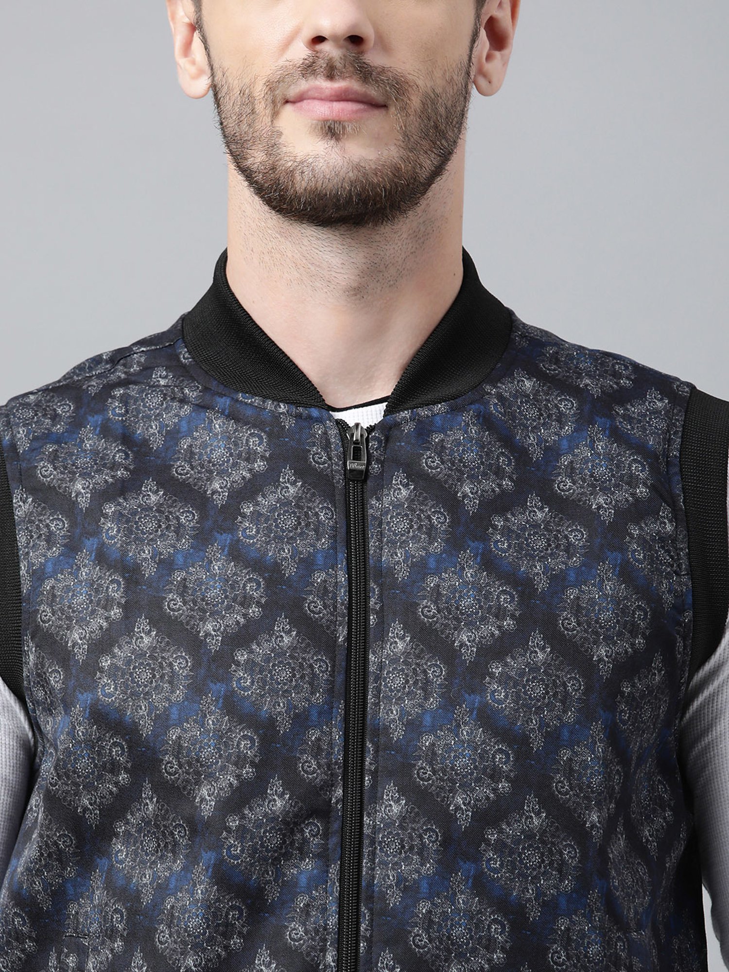 Hummel Grey Regular Fit Bomber Jacket