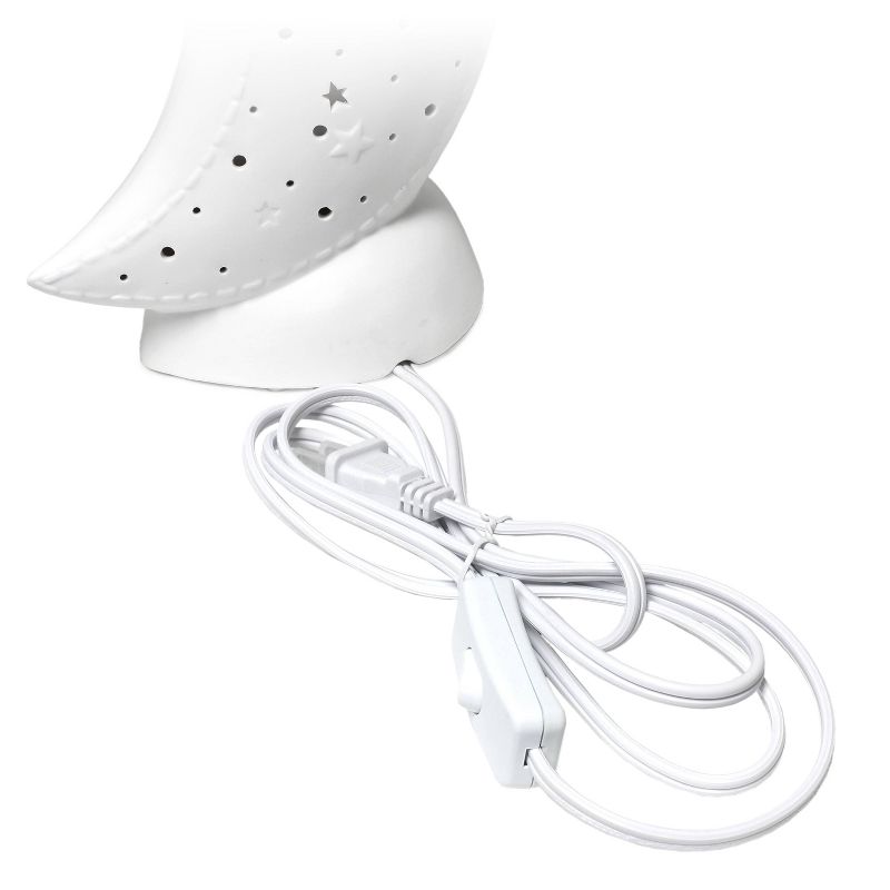 Porcelain Moon Shaped Table Lamp White - Simple Designs