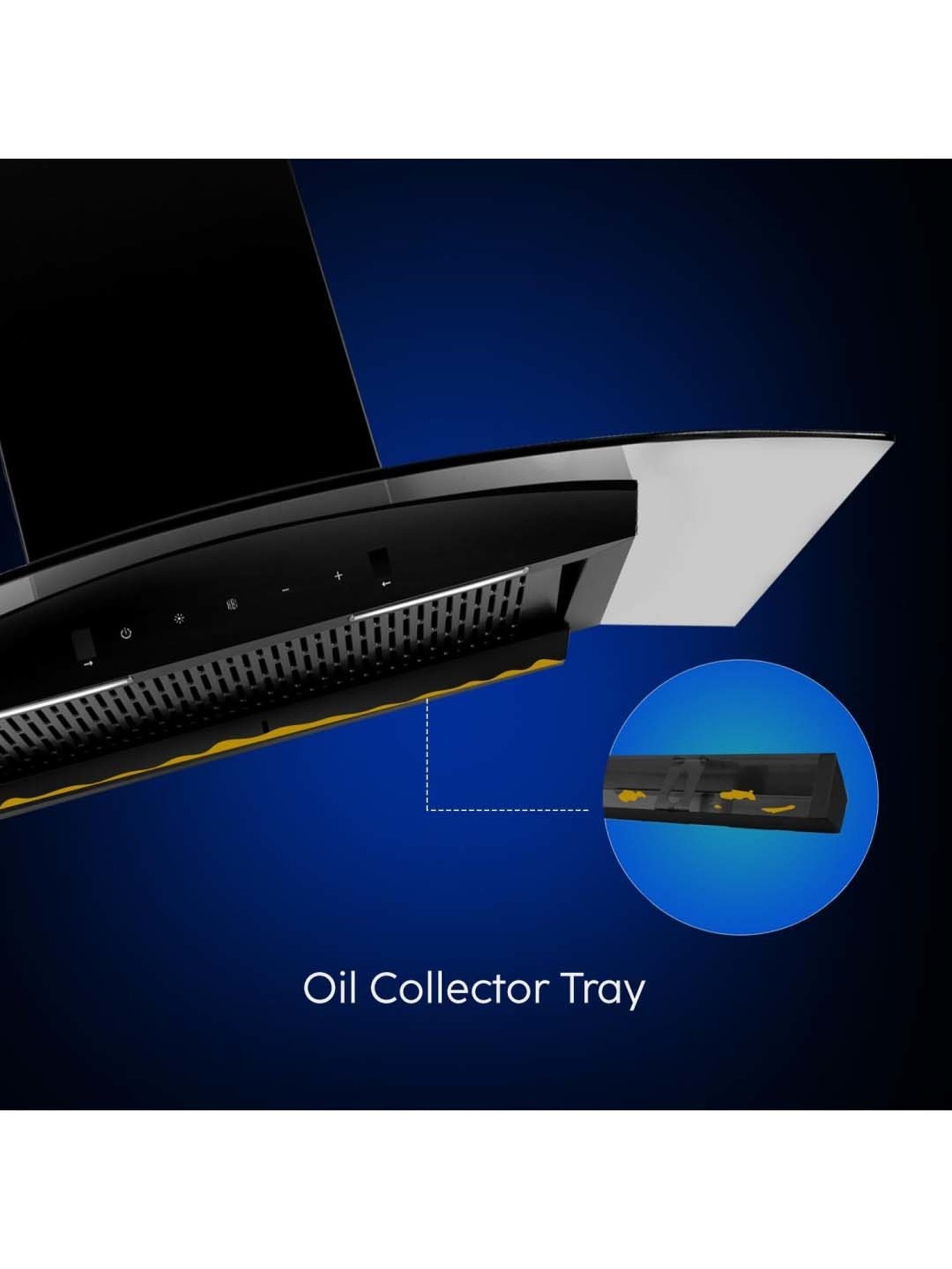 Glen CH6071BLDCBLAC60 1200CMH 60cm Wall Mounted Chimney (Black)