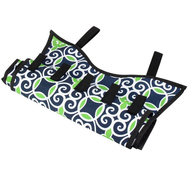 Zodaca Multifunctional Hanging Jewelry Organizer, Navy/Green Swirls