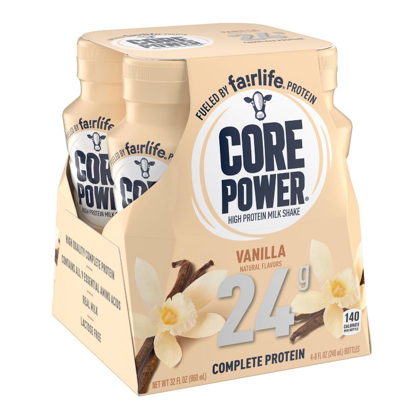Core Power Vanilla Protein Shake - 4pk/8 fl oz Bottle