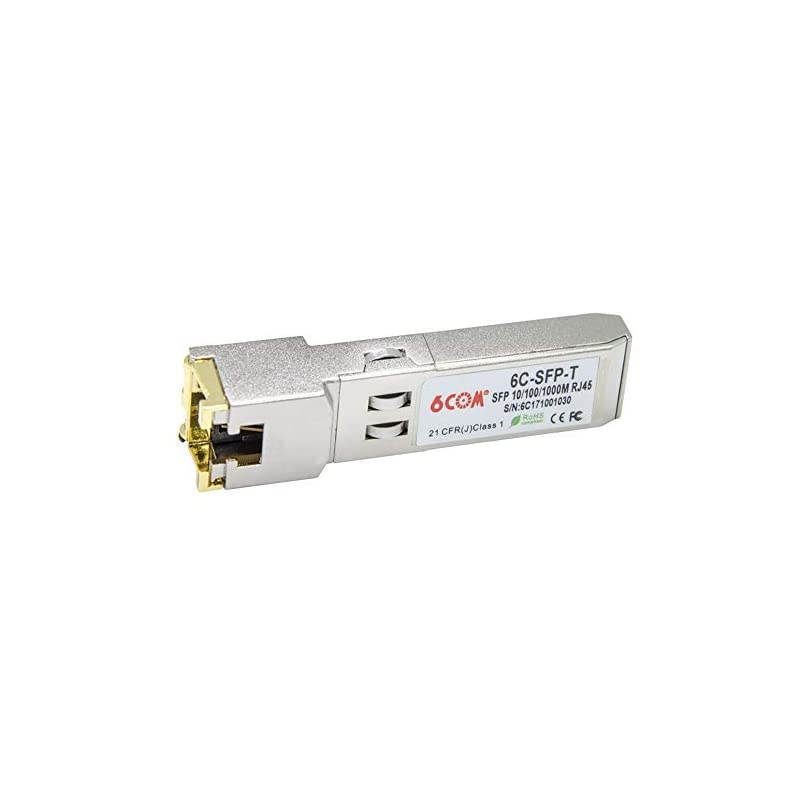 Gigabit SFP Copper 101001000BASET RJ45 Module 125G Transceiver for Ubiquiti UFRJ451G and Other Open Switches CAT5e Cable up to 100m