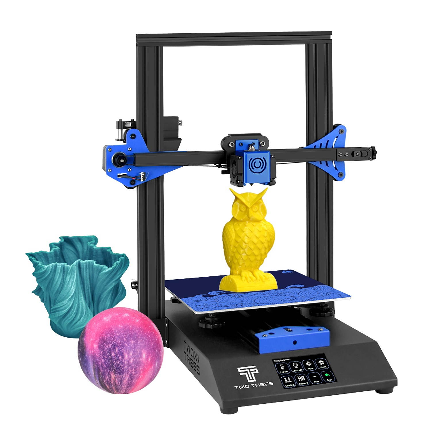TWO TREES BLUER 3D Printer DIY Kit Sheet Metal Structure Silent Printing 235*235*280mm Build Volume High Precision with 3.5 Inch Touchscreen Heated Bed Resume Print Filament Run Out Detection Function