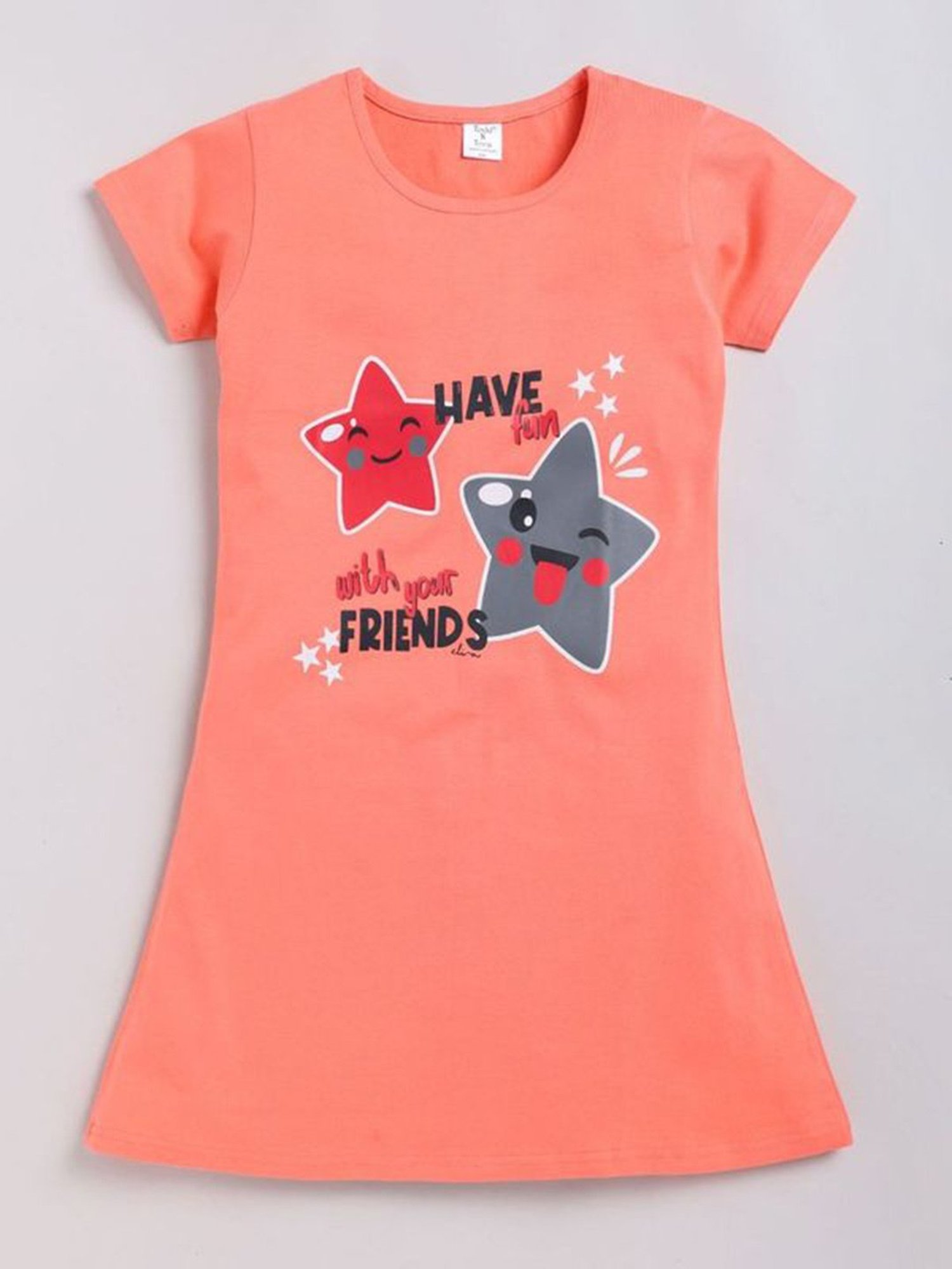 Berrytree Organic Girls Blue Cotton Clouds Print Night Suits