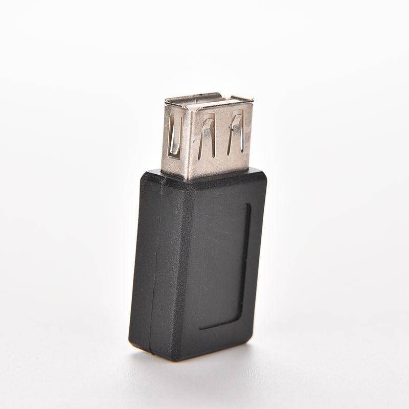 1PC Black USB 2.0 Type A Female to B Female Micro USB 5 Pin Data Cable Adapter Cheap Quality USB Plug Convertor Connector