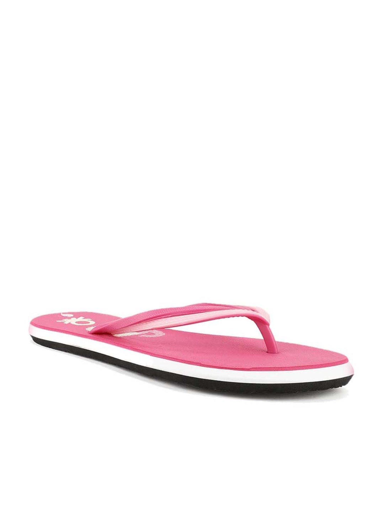 United Colors of Benetton Women's Fuchsia Pink Flip Flops
