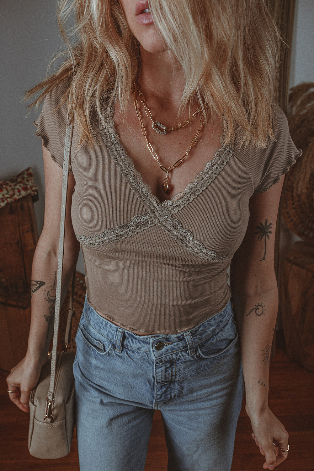 Red Cheetah Print Casual Short Sleeve Crew Neck T Shirt