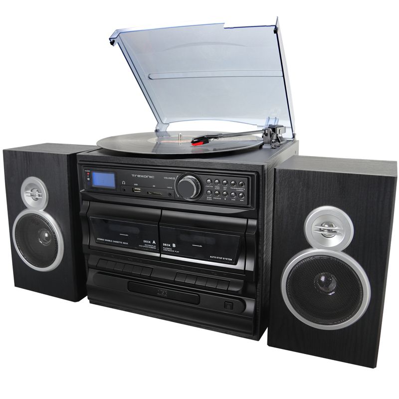 Trexonic 3-Speed Vinyl Turntable Home Stereo System