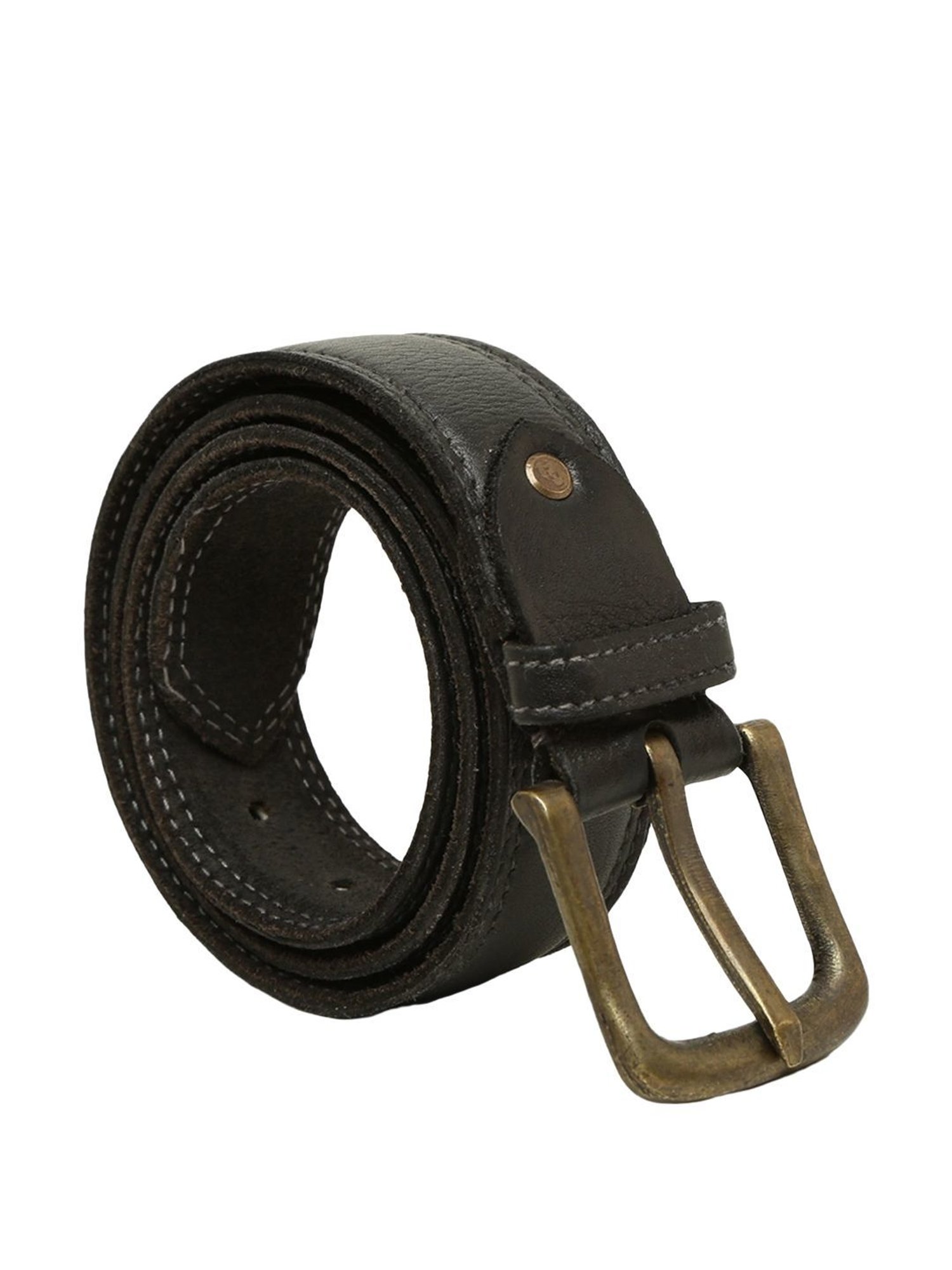 Art N Vintage Black Leather Waist Belt For Men