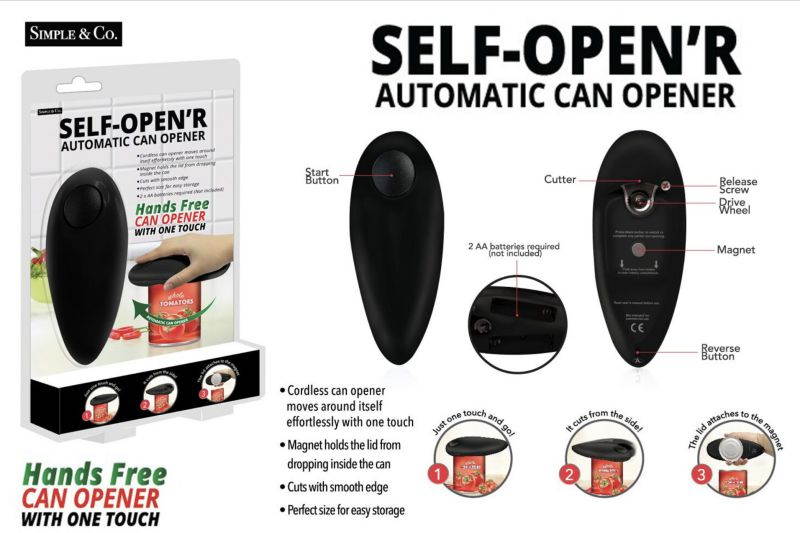 Self-Open'r Automatic Can Opener