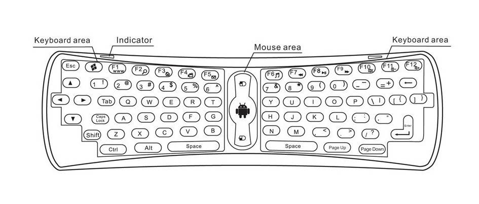 2.4GHz Wireless Keyboard G-sensor Gyro T6 Fly Air Mouse Mini Gaming Keyboard wireless remote control For TV Box PC Tablet