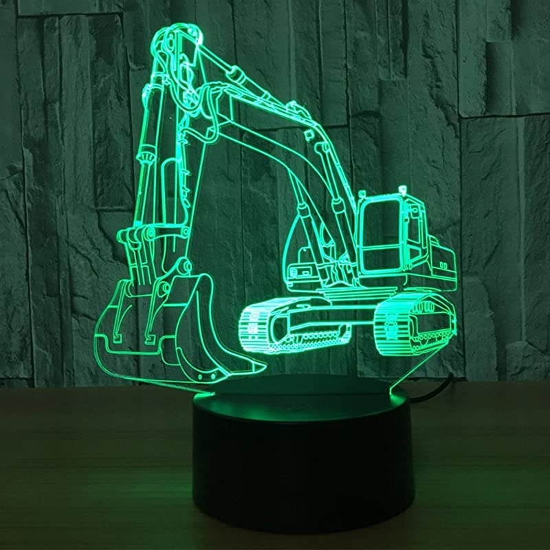 3D Lamp LED Optical Illusion Night Light for Kids Nursery Bedroom YKL World 7 Color Changing Bedside Table Lights Birthday Gift Toys for Boys