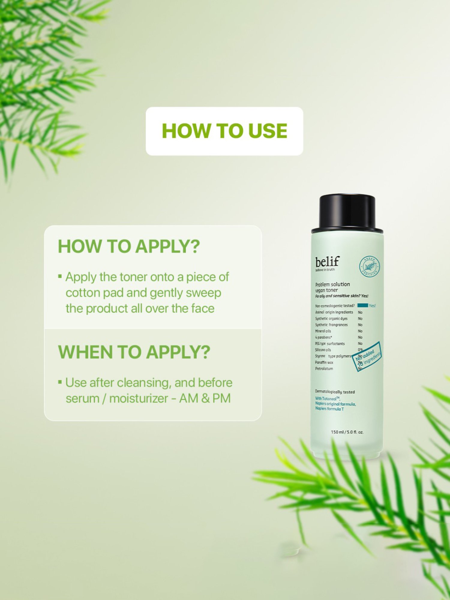 Belif Problem Solution Vegan Toner - 150 ml