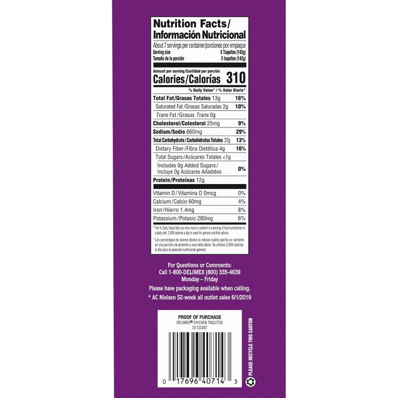 Delimex Chicken Frozen Taquitos - 33oz