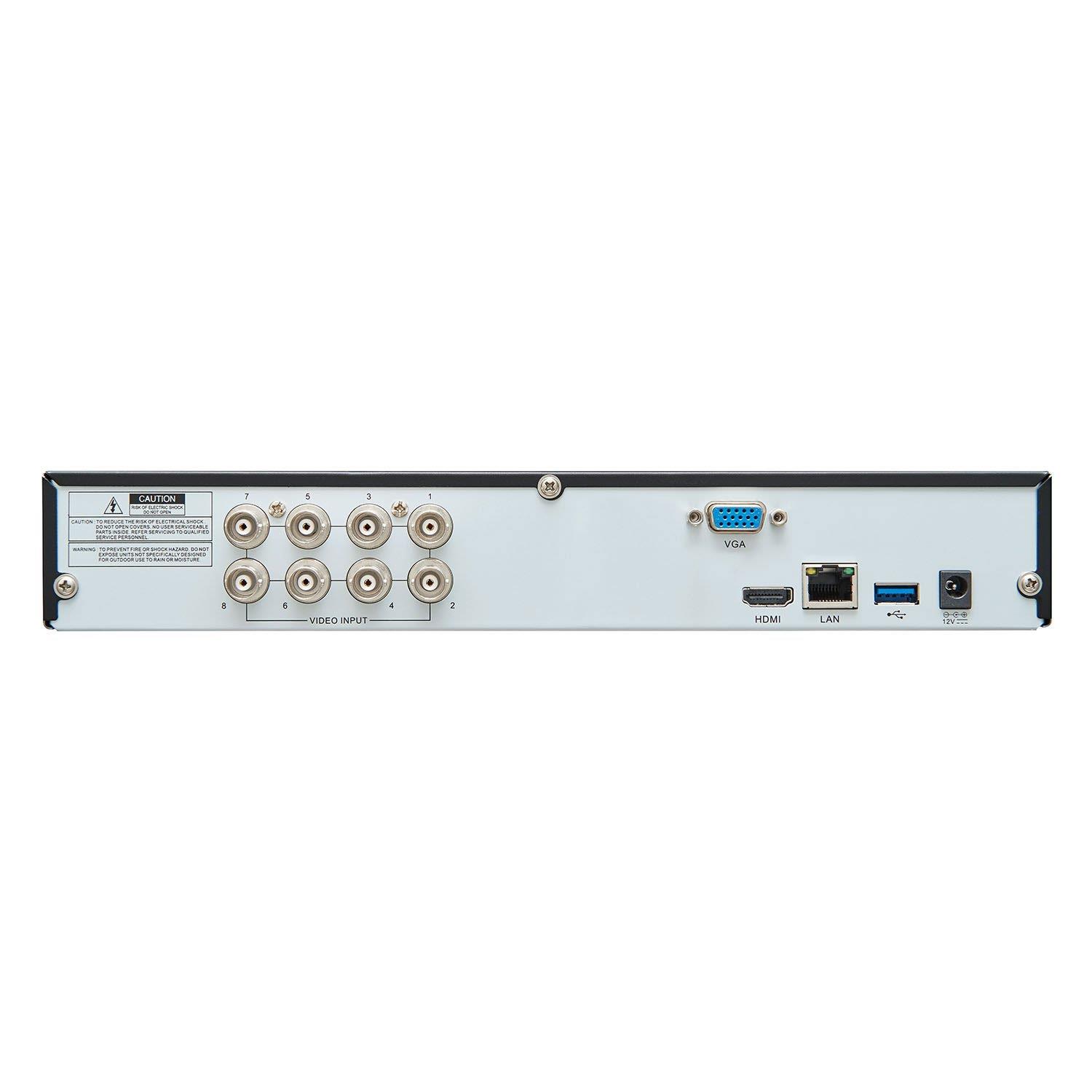 Wisenet 8-Chan Surveillance Sys w/ 5MP DVR, 2TB HDD, 4-Cam In/Outdoor 5MP Camera