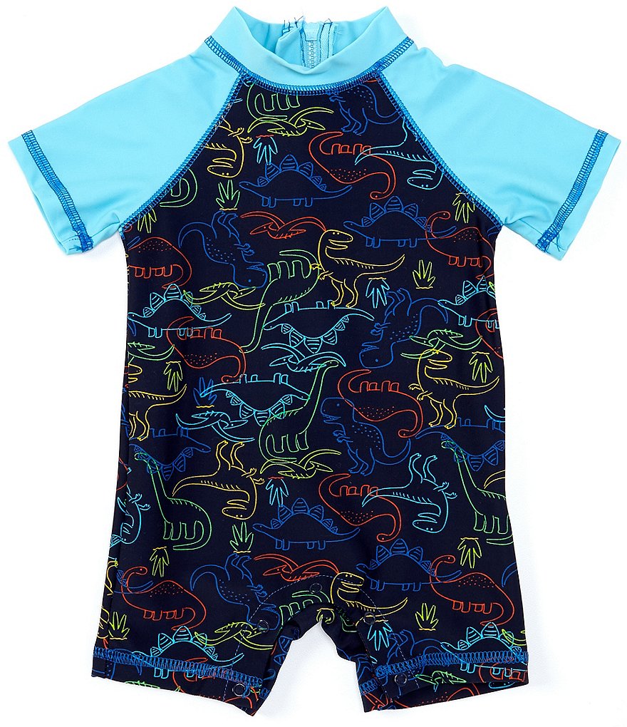 Tea Collection Baby Boys 3-24 Months Long-Sleeve Pineapple Print Rashguard Swimsuit