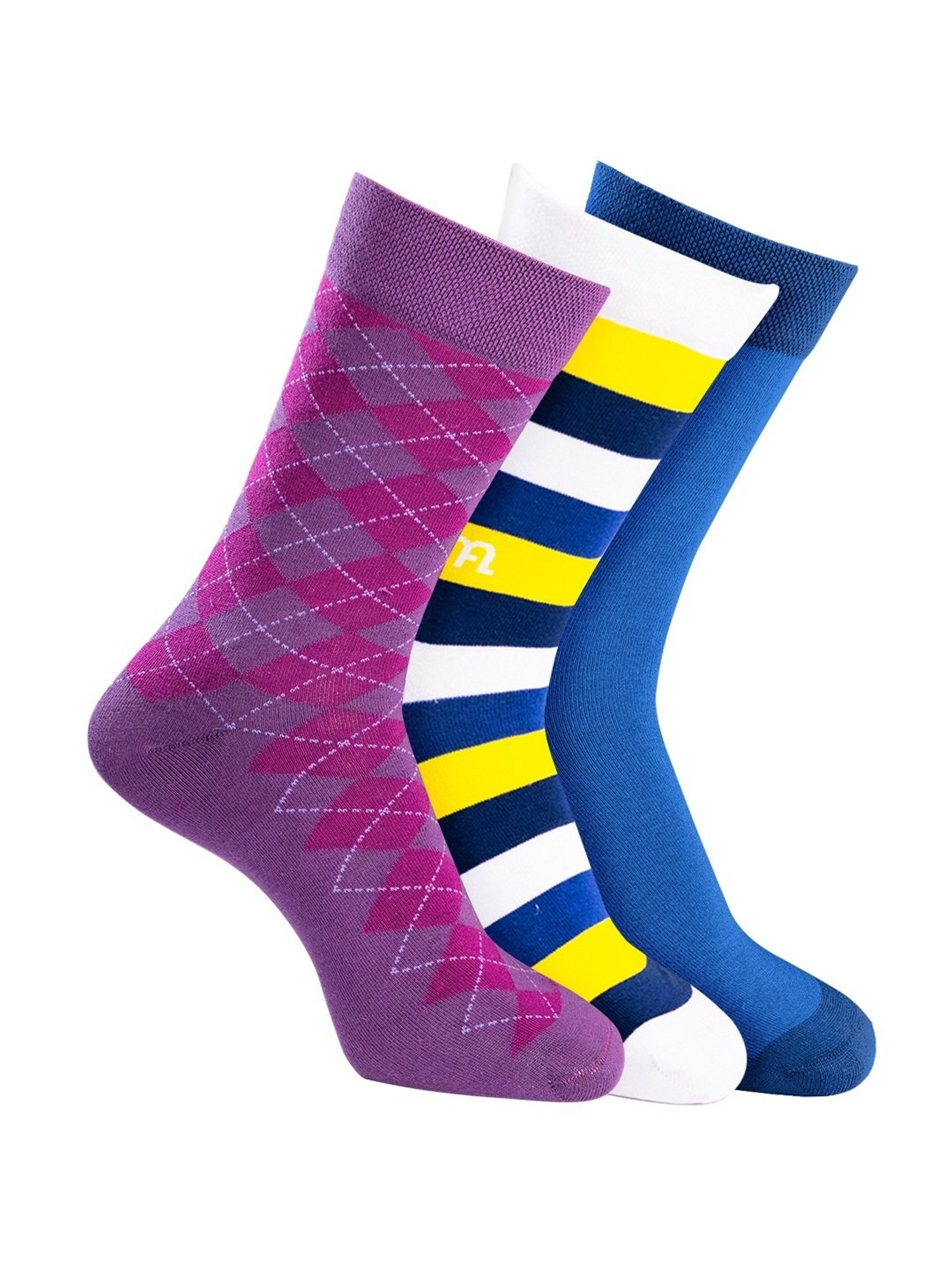 Man Arden Multicolor Striped Socks - Set of 3