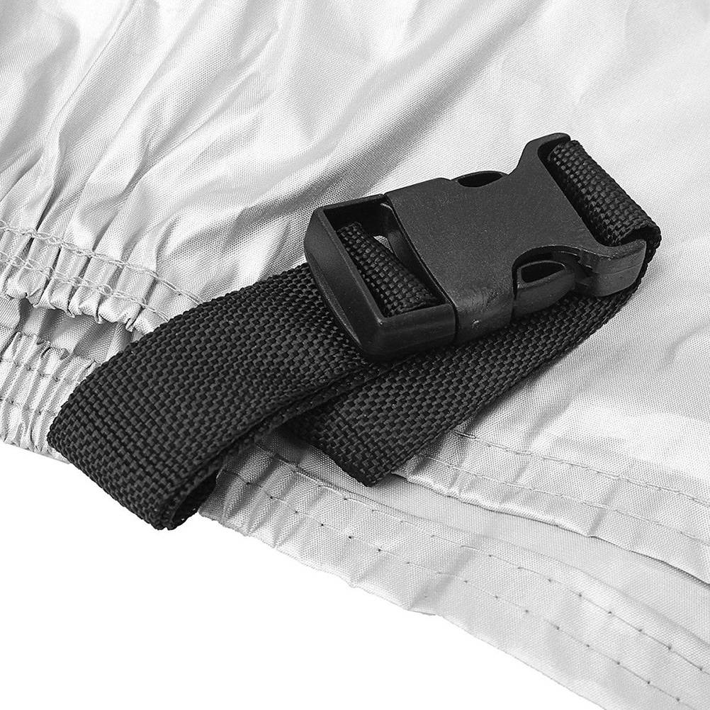 Weather Proof Bike Cover Outdoor Dustproof Bicycle Cover with Lockhole for Mountain/Road Bike - Size XL(Black Center with Silver Periphery)