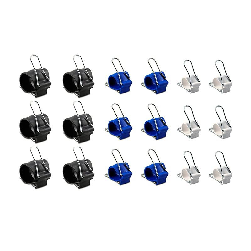 Variety Packs Universal Bundling Clip for All The Chaos in Life IndoorOutdoor Stainless Steel Wings Office Home Garden 3 Sizes Qty 18 Small White Medium Blue Large Black