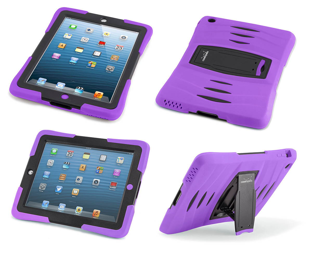 Caseiopeia Keepsafe Kick Rugged Heavy Duty iPad 2/3/4 Case with Kickstand and Screen Protector Designed for Kids and Schools