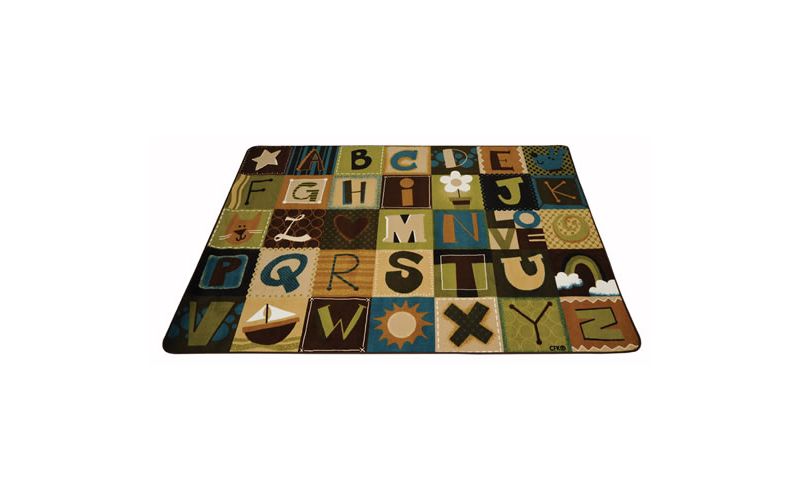6'x9' Rectangle Woven Nylon Area Rug Brown - Carpets For Kids
