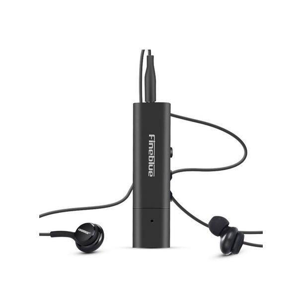 Fineblue W688 Bluetooth earphone Sport Bluetooth 4.1 Wireless HiFi Business Collar Clip-on Bluetooth Stereo Music headset (Black)